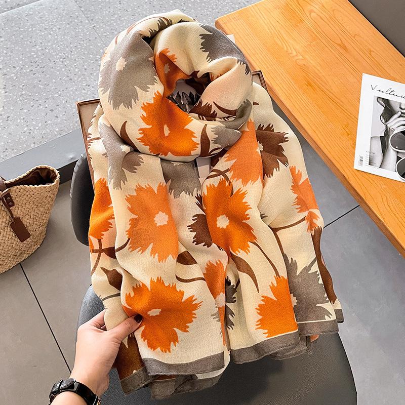Women Korean Style Versatile Warm Long Thin Scarf Shawl
