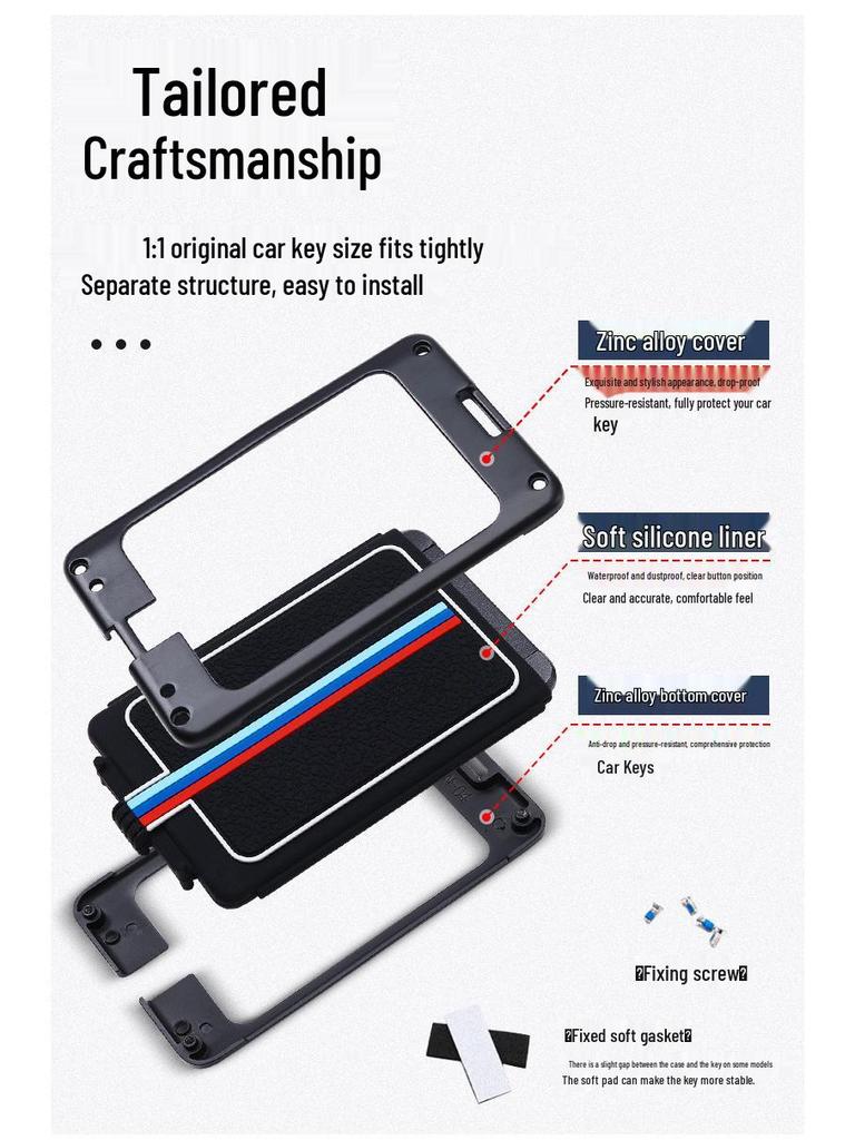 Crown Car Key Case for 12/13/14 Gen - Remote Control Protective Shell with Induction Package Buckle