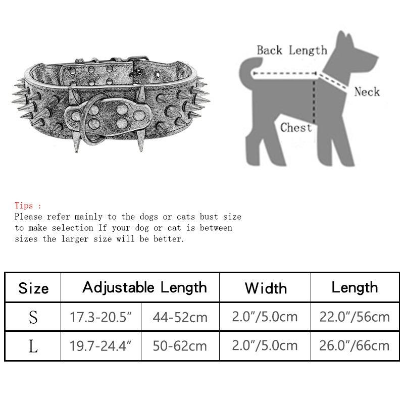 Dog Collar Microfiber Anti-Bite Rivet Neck Ring Domineering Spike Decorative Wolf Dog Neck Cover