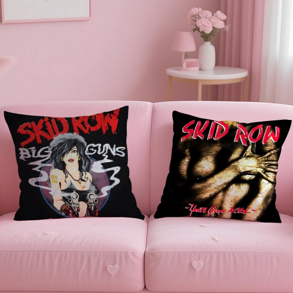 S-Skid Rows Singer Cushion Cover Comfortable Reversible Pillow Cover Ideal For Car Sofa Bedroom & Beyond