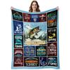 Fish Print Blanket Gift For Fishing Lovers Flannel Blanket Sofa Blanket
