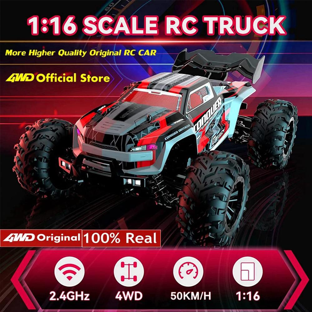 1:16 4WD Brushless RC Car 80KM/H High Speed, Off-Road 4x4 Drift Racing Truck for Adults & Kids