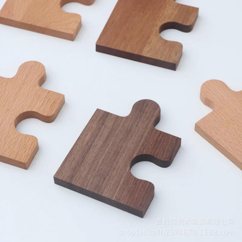 Grawer Laserowy Spersonalizowany Drewniany Podstawka Puzzle na Kawę Herbatę Personalizowana