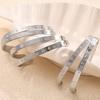 Exaggerated Personality Versatile Titanium Steel Inlaid Zircon Marine Series Stainless Steel Advanced Sense Opening Bracelet