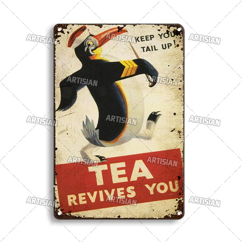 Rusty Coffee Metal Poster Decorative Plate Classic Tea Metal Signs Home Bar Cafe Wall Decor Signs Old Metal Plaque Wall Plate