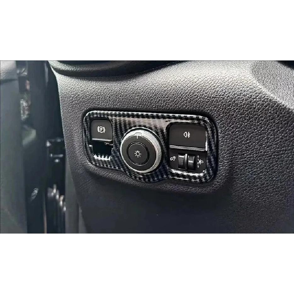 For Mercedes-Benz Vito V-Class 2024 2025 Car Accessories Carbon fiber style Head Light Switch Button Control Panel Cover Trim
