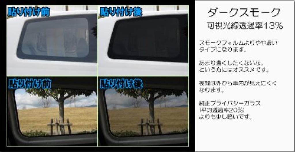 Rear Set Film for Land Cruiser 70 Smoke Pre-cut (GDJ76W), Normal/Dark (13%)