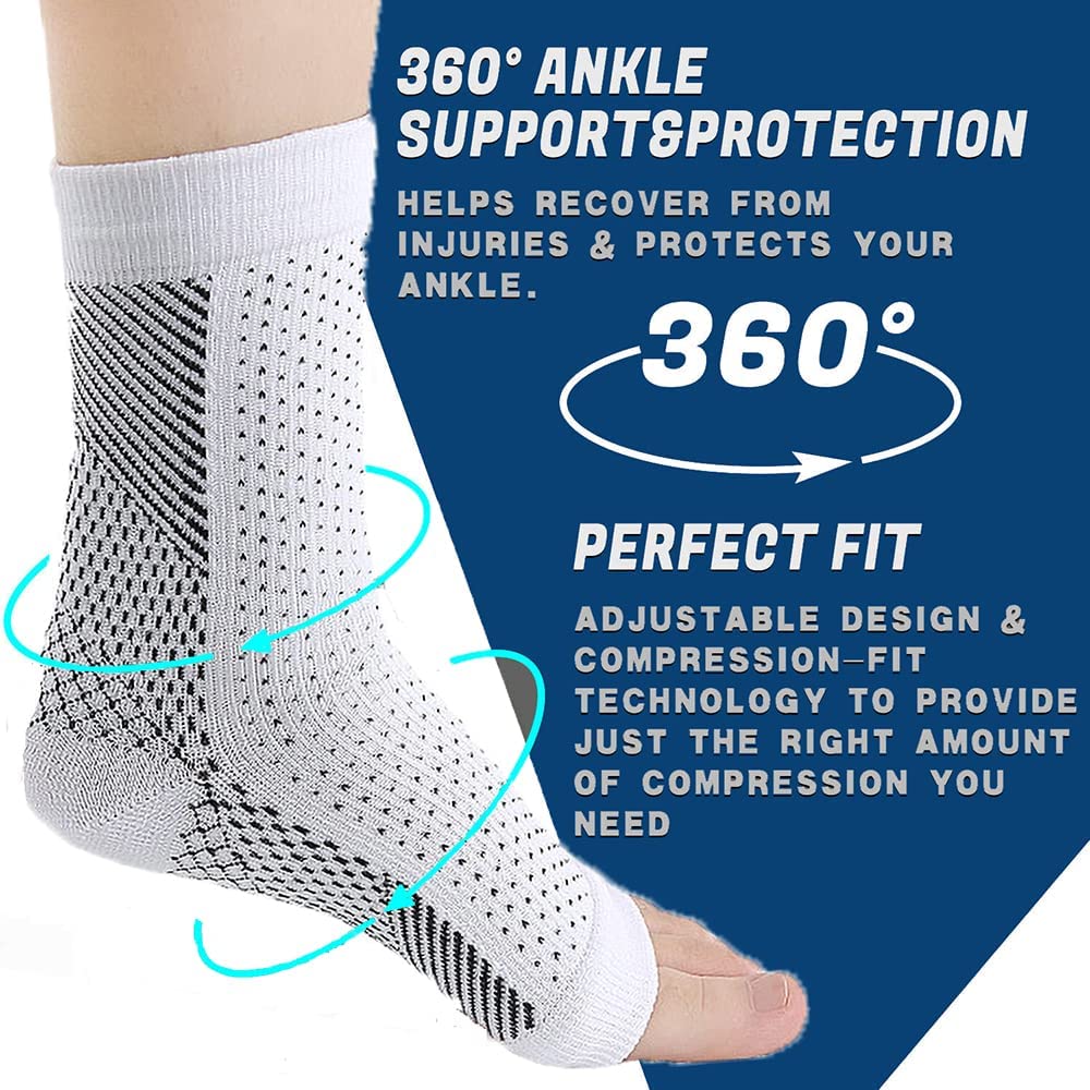1Pair Soothe Socks Neuropathy Pain Relief Ankle Brace Compression Sleeve Support For Arch Comfort