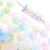 200pcs 11mm Acrylic Flowers Beads Colorful Five Petals Flower Loose Beads For Jewelry Making DIY Necklace Earrings Accessories