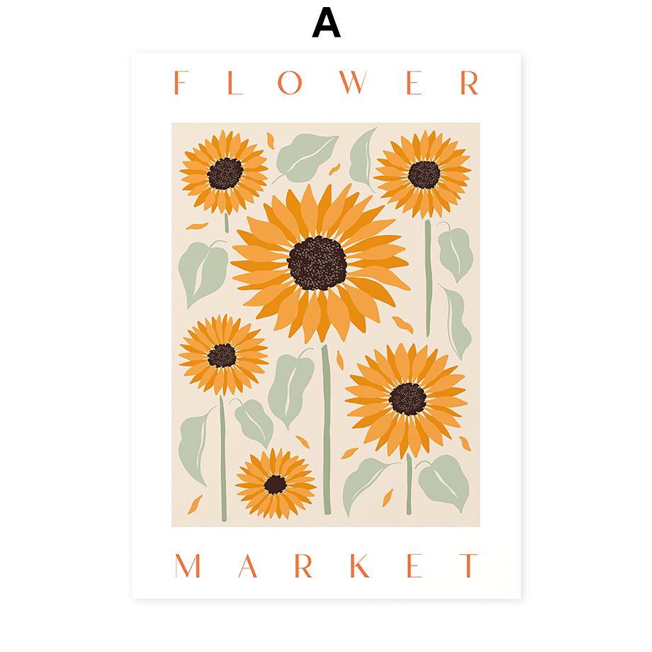 

Цветочный рынок Цветочные настенные художественные принты Интерьер Абстрактные скандинавские постеры Картины Декоративная живопись на холсте Бохо Домашний декор Фреска 21cm×30cm NoFrame