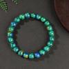 Natural Stone Beaded Bracelet, Phoenix Lapis Lazuli Bracelet, Simple and Versatile Green Stone Jewelry.