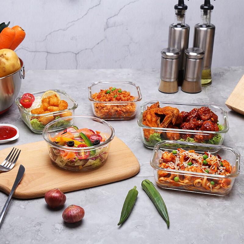 LocknLock 5-Piece Borosilicate Glass Food Storage Container Set