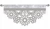 Z17 Kitchen Curtain FLOWERS WITH BUTTERFLIES Openwork Decoration 60x30