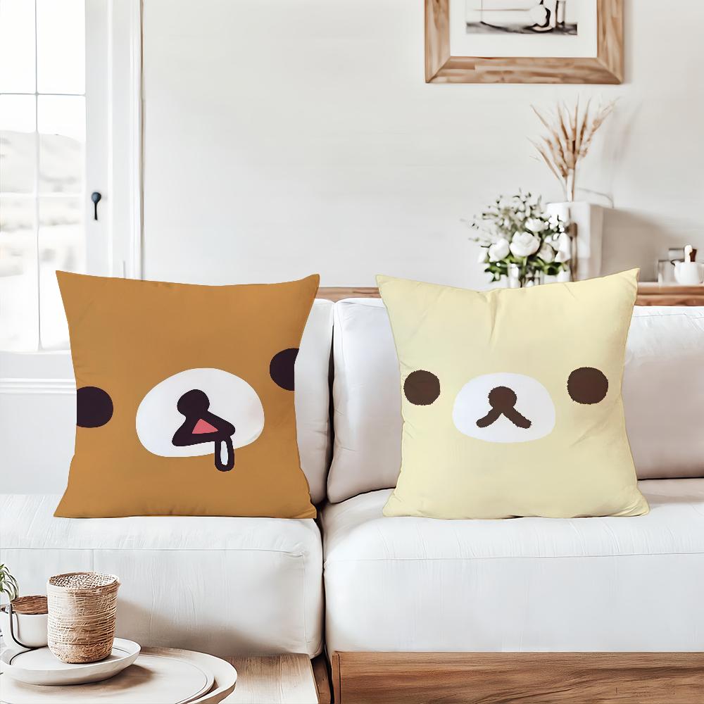 Cartoon R-Rilakkuma Anime Pillow Case Suitable For Bedrooms Living Rooms Cars Home Decoration