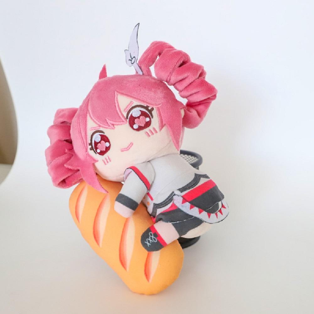 New Kasane Teto with Baguette Plush Toy Soft Doll Stuffed Plushies Figure Anime Cosplay Cartoon Birthday Present Gift Fans Girl