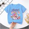 K-pop Demon Hunter Cartoon T-shirt, Summer Polyester T-shirt, Saja Children's Set, Gift, Baby and Children's Clothing for Summer