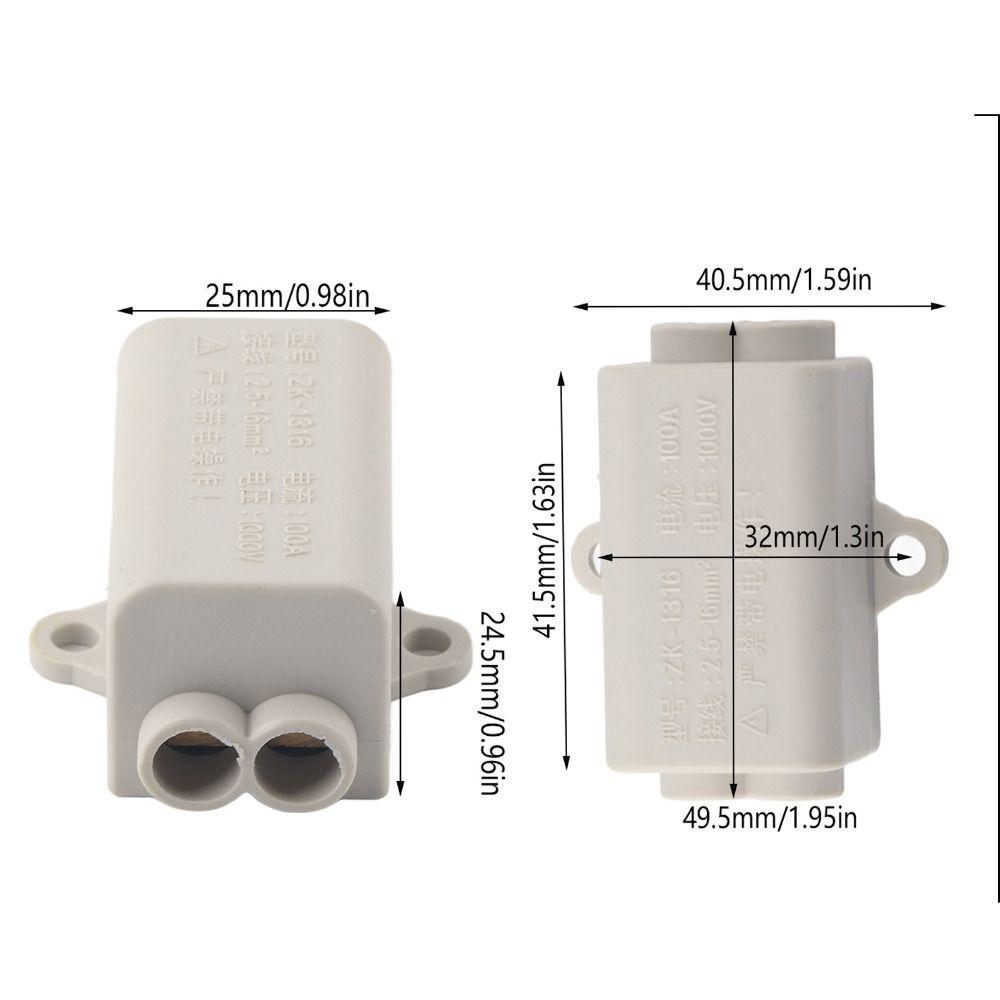 5Pcs ZK-1316 Terminal Spliter 2.5-16mm² 1000V Parallel Spliter Copper Material 100A Terminal Junction Connector Box