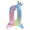 1pc 32inch Rainbow Number Stand Foil Balloons with Crown Digital Figures Globos 0-9 Kids Birthday Party Wedding Decoration
