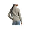 Polo Ralph Lauren FW24 Embroidered High Neck Polo Sweater Women Sweater Light-Gray 211690308-005