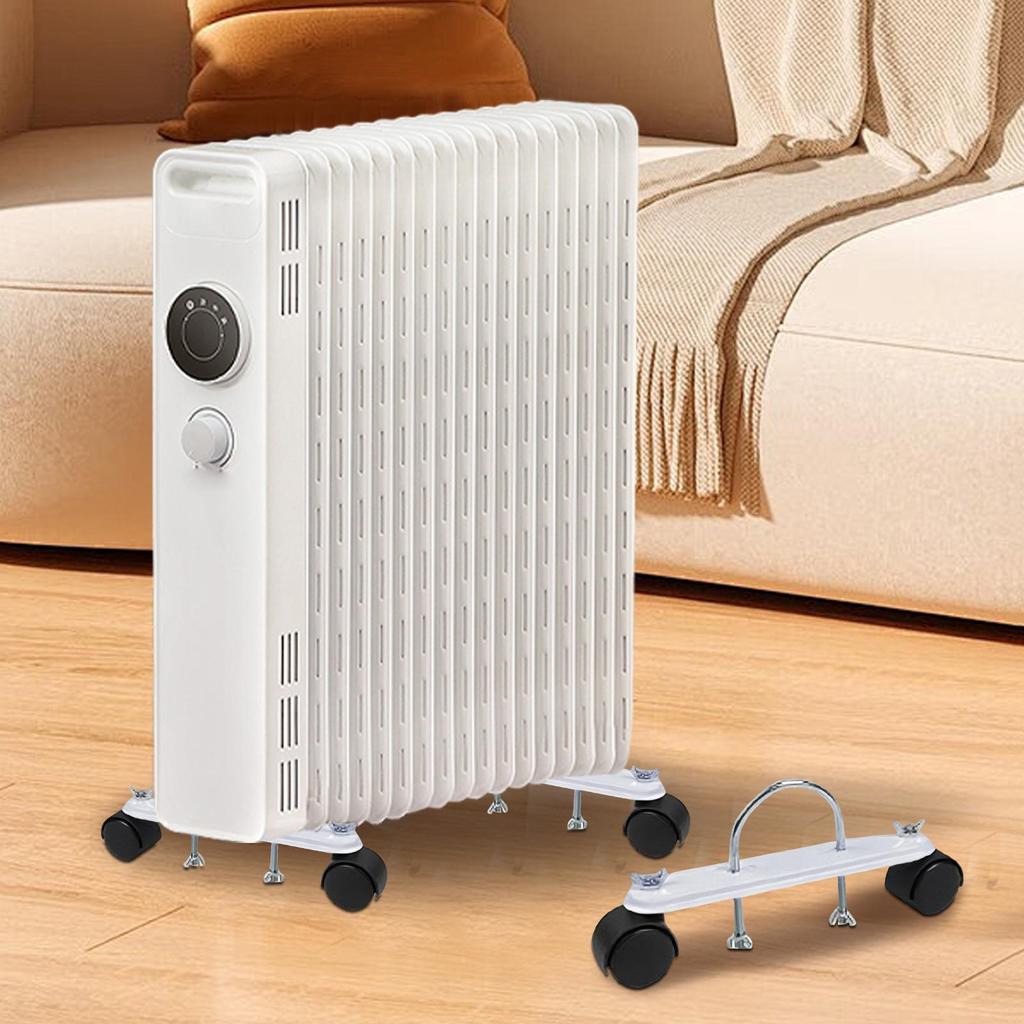 2Pcs Electric Heater Caster Frame Base Simple Installation Replace Parts Carbon Steel Length Replacements Accessories