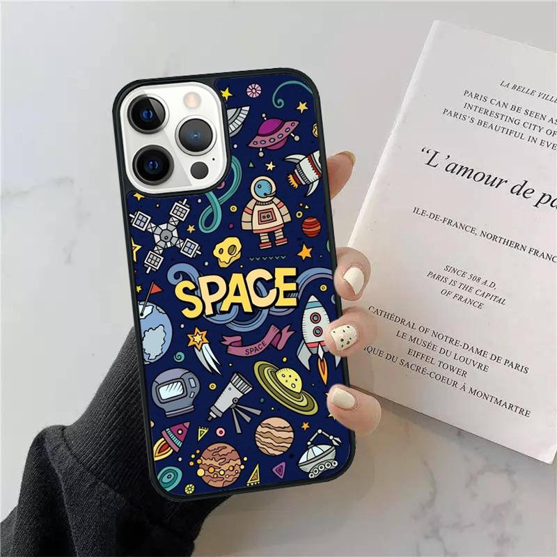 Cute Cartoon Astronaut Phone Case Cover For iPhone 17 Air 15 13 Pro Max 16 14 Plus 11 12 Apple max