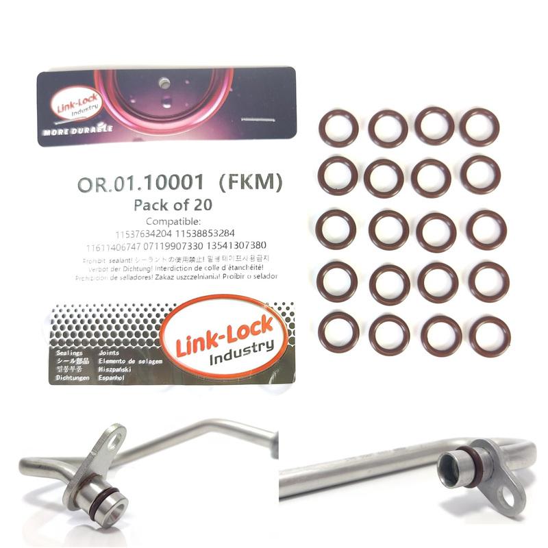 20PCS FKM Viton OR.01.10001 Turbocharging Pipeline O-Ring 11537634204 11538853284 11611406747 07119907330 13541307380 for BMW