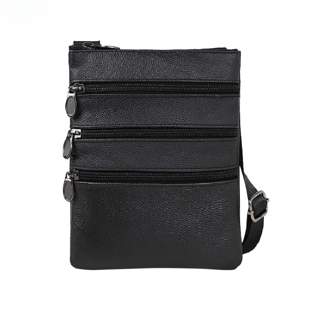 Men New Fashion Leather Bag Shoulder Bag Casual Shoulder Messenger Bag