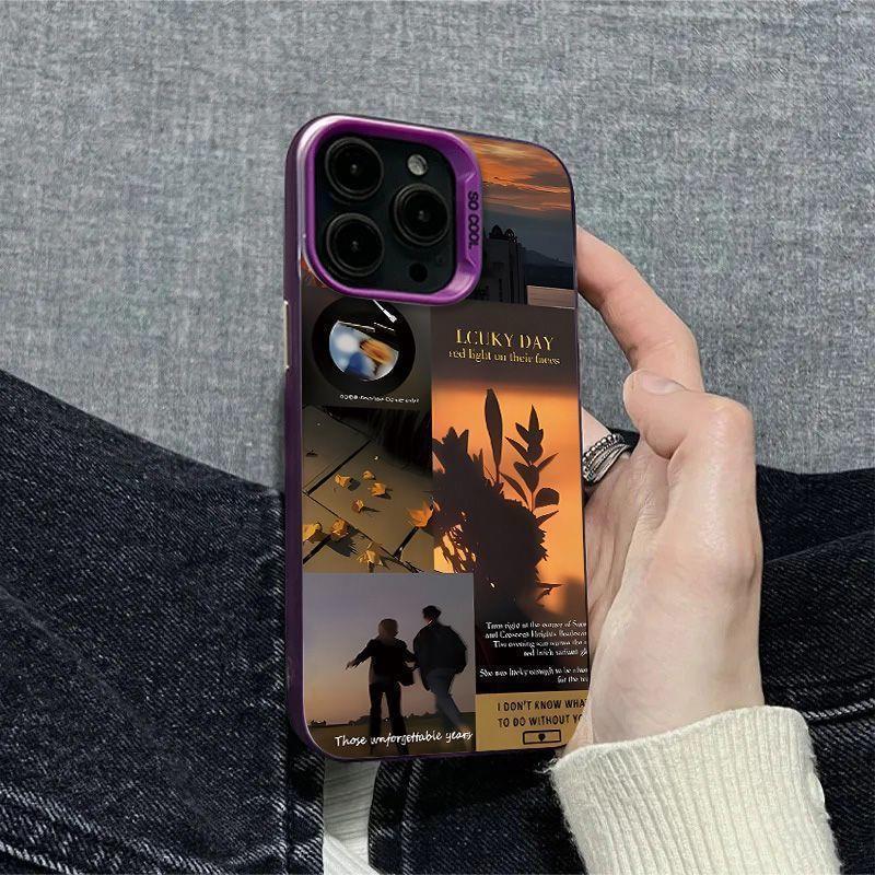 Silver Sunset Couples Phone Case for iPhone 17Pro & Air/16/15/14/13/12/11