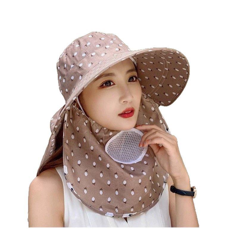Women's Wide Brim Sun Hat for Summer – Offers Face and Neck Protection, Ideal for Outdoor Activities like Cycling and Farm Work.