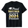 Proud Mom of A Class of 2024 Graduate Mother Senior Family T-Shirt Funny Dad Aunt Uncle Grandma Grandpa Sister Brother Tee Tops
