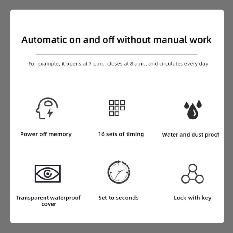 Programmable Digital Time Relays Time Controllor Switches 220V Waterproof for Home