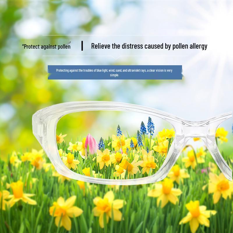 Trendy Jelly Color Anti-Fog & Anti-Splash Goggles – Transparent, Windproof, Sandproof, Anti-Pollen