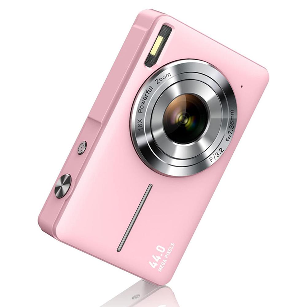 

DC403L-AF 44MP 1080P HD Digital Camera Kids Professional Photography Camera with 32G Memory Card Pink