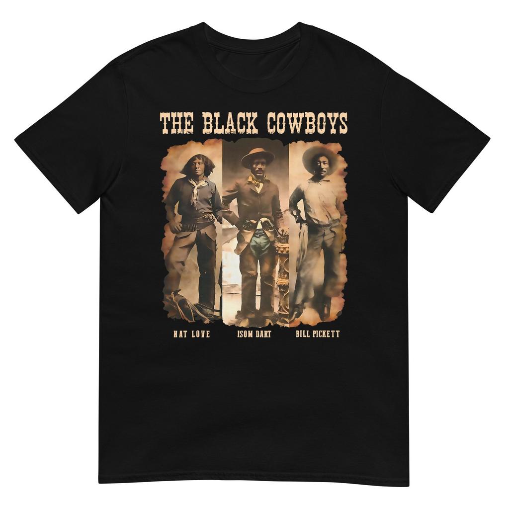 Black Cowboy Western Rodeo Melanin Black History Texas Unisex Tshirt