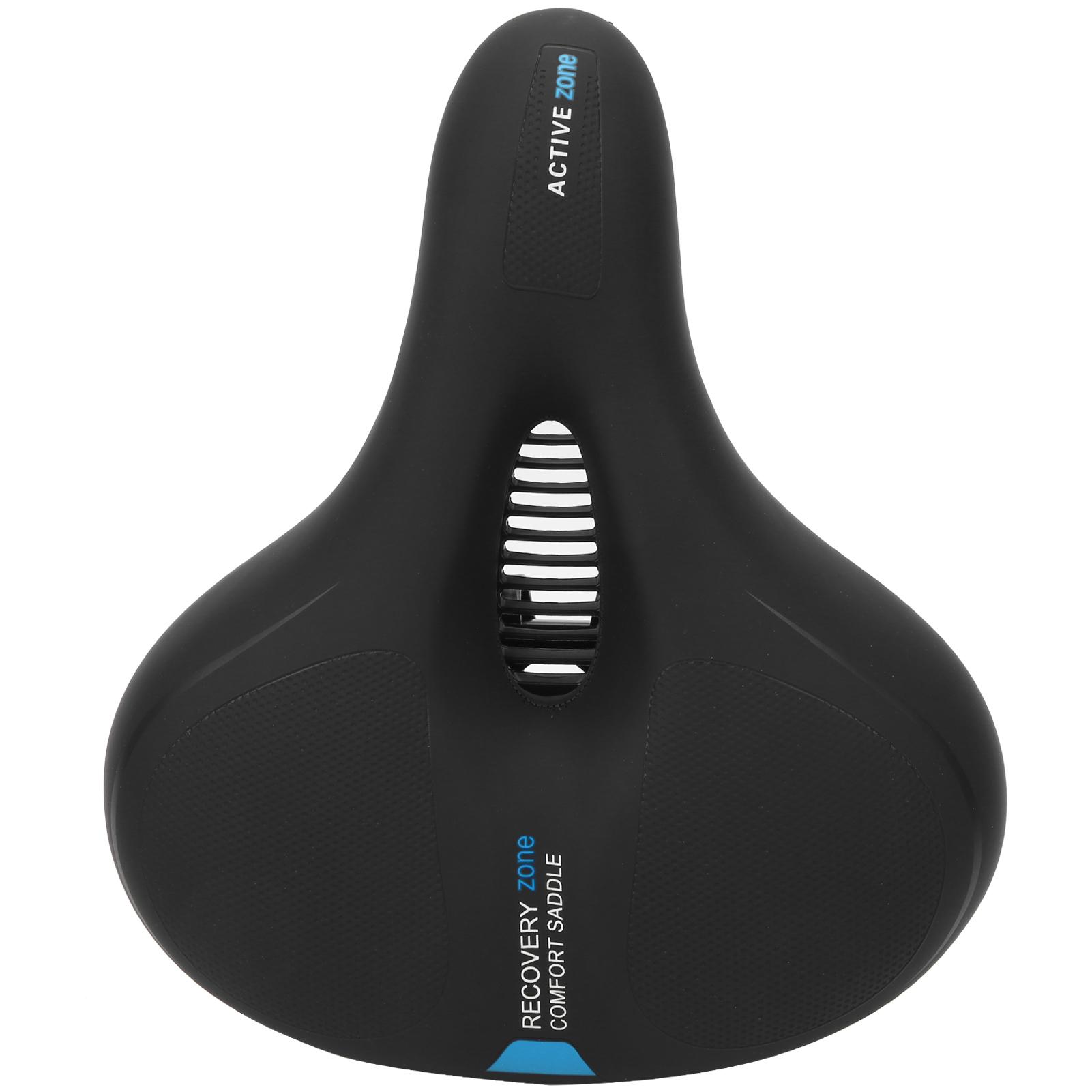Breathable Bicycle Saddle Non Slip Shock Absorbing Bike Seat Cushion with Safety Handle синий