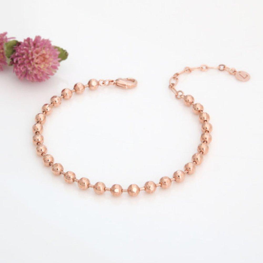 Sally 14Kgp Ball Chain Rose Gold Bracelet Jr192