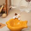 Large Caliber Ceramic Cat Bowl Cartoon Cervical Protection Bowl  Water Drinking