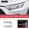 2 Pcs Car Headlight Protective Film Front Light Transparent Smoked Black TPU Sticker For Toyota RAV4 XA50