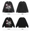 Unisex Oversized Streetwear Hoodie With Cartoon Print Cotton Heavyweight Washed Look