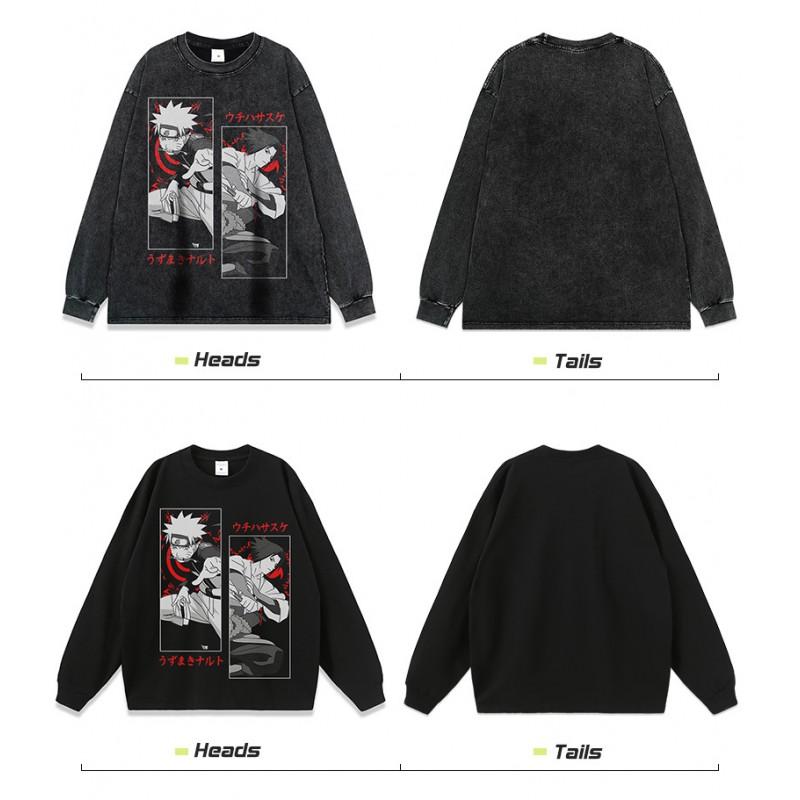 Unisex Oversized Streetwear Hoodie With Cartoon Print Cotton Heavyweight Washed Look