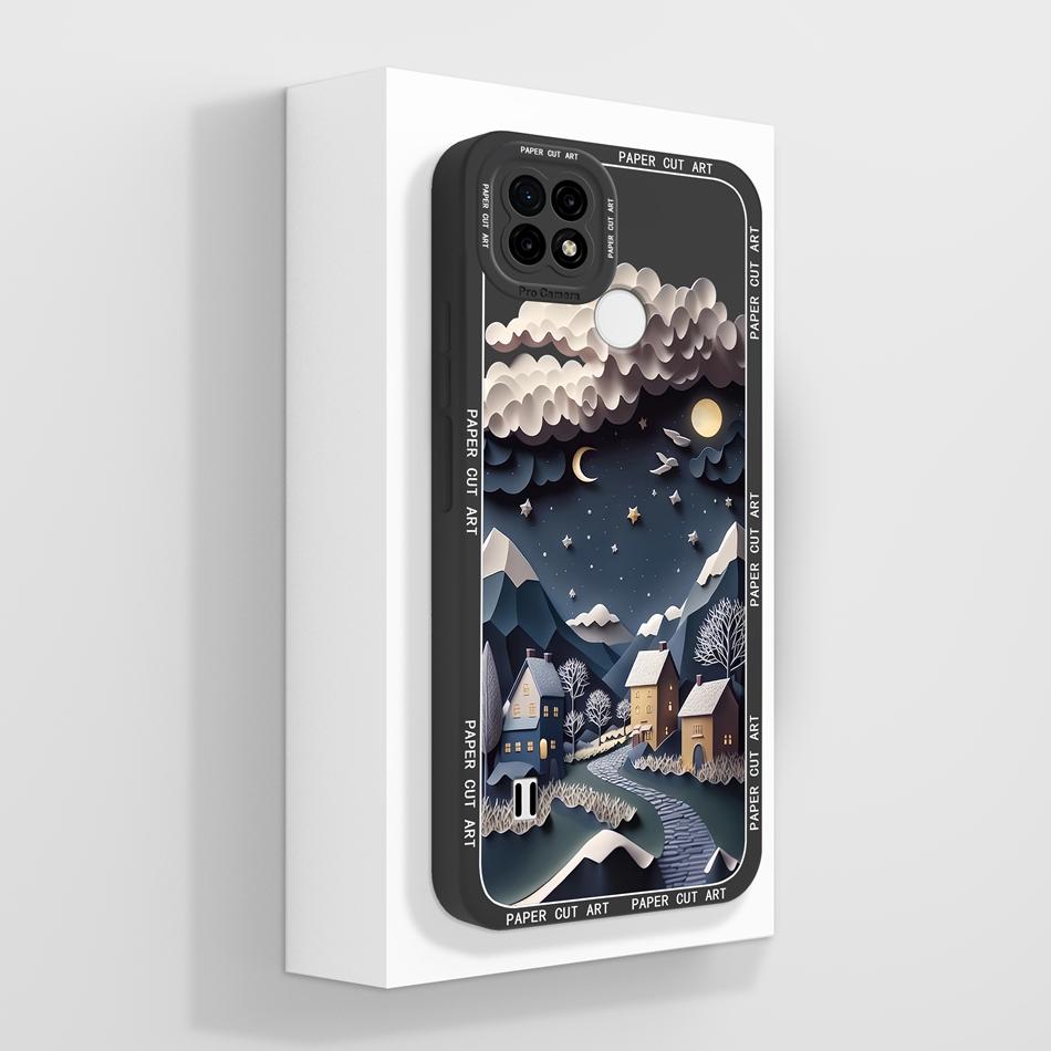 For Realme C21 C21Y C25 C25Y C25S Case Soft Liquid Silicone Phone Housing For Realme C 21 C 25 Anti Drop Artistic Back Covers