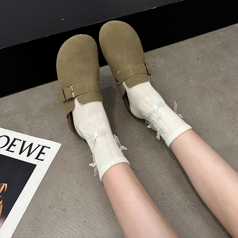 Shoes Female  Hot Sale Closed Toe Women's Slippers Outdoor Casual Slippers Women Round Toe Buckle Plus Size Women's Sandals