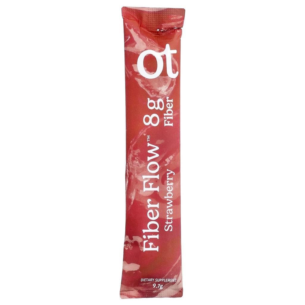 Organic Traditions, Fiber Flow™, Strawberry Flavor, 12 Packs, 9.7g (0.34oz) per Pack