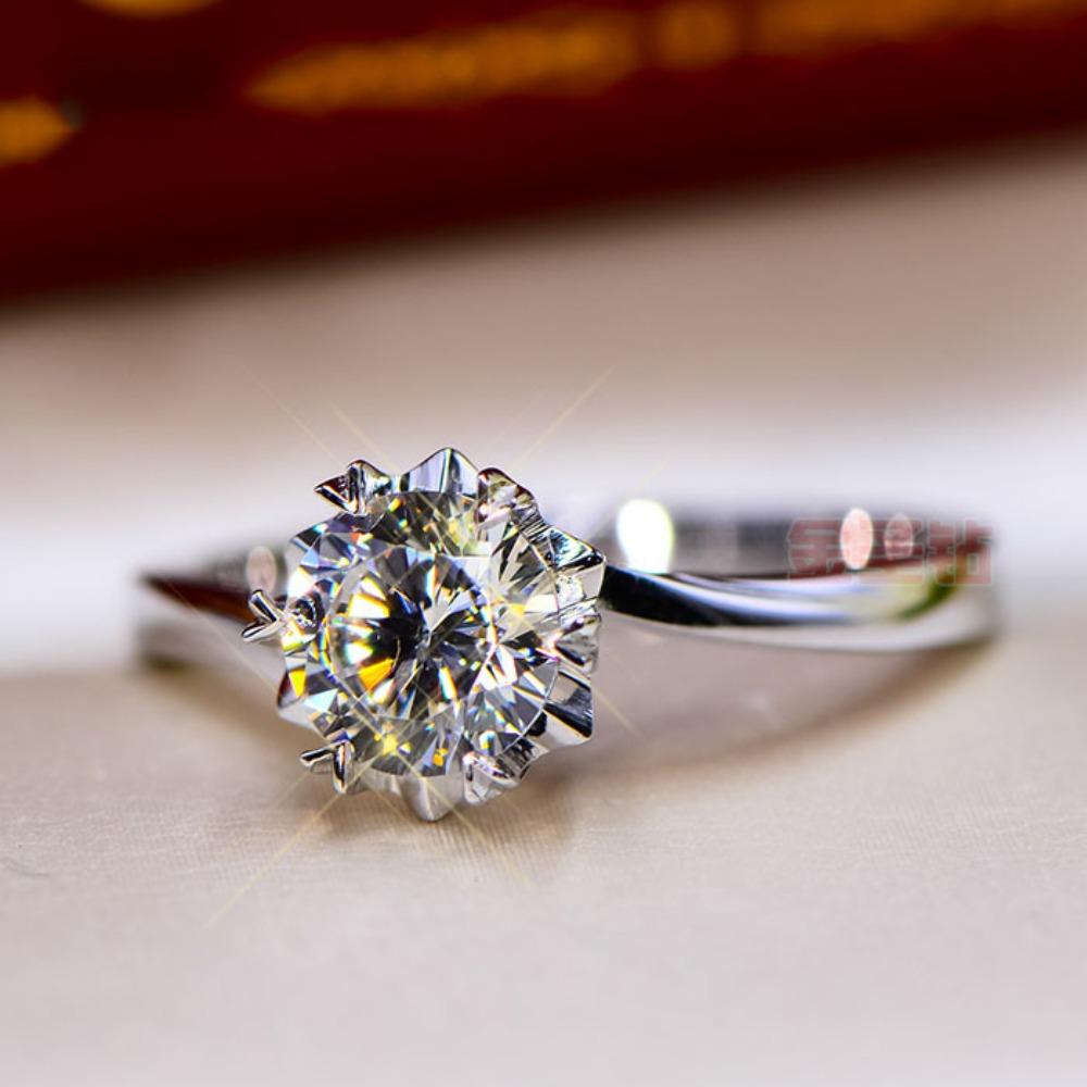 Cubic Zirconia Moissanite Snowflake Twist Adjustable Ring for Women Elegant Fashion Jewelry Gift adjustable