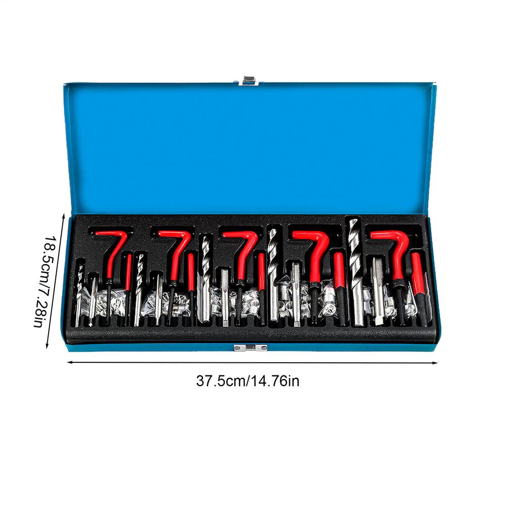 131pcs Car Engine Thread Repair Tool Set M5 M6 M8 M10 M 12 Cylinder Head Repair Kit With Coil Drill Bit Insert For Truck Vehicle