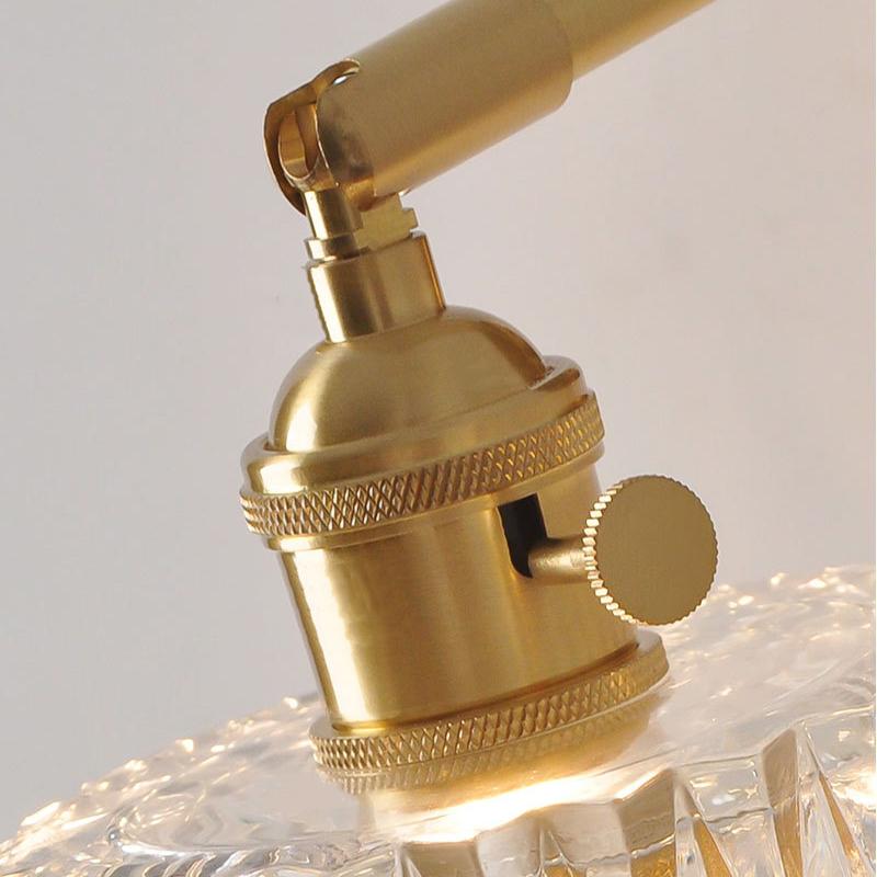 Cylindrical Japanese Retro Brass Wall Lamp Modern Nordic Bedside Wall Lamp Simple Bathroom Mirror Mirror Headlight