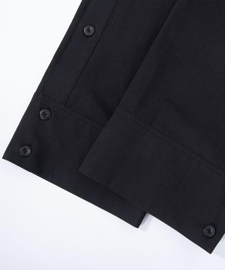 Eichijig Side Placket Cuff Wide Trousers - Black