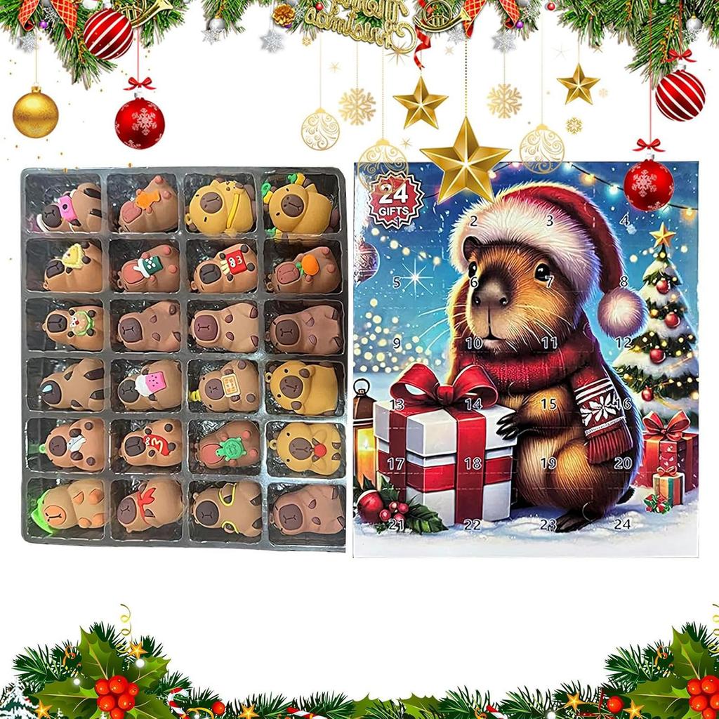 Capybara Advent Calendar 2025 Cute Capybara Christmas Ornaments Christmas Advent Calendar Xmas Countdown Calendar Gifts for Kids