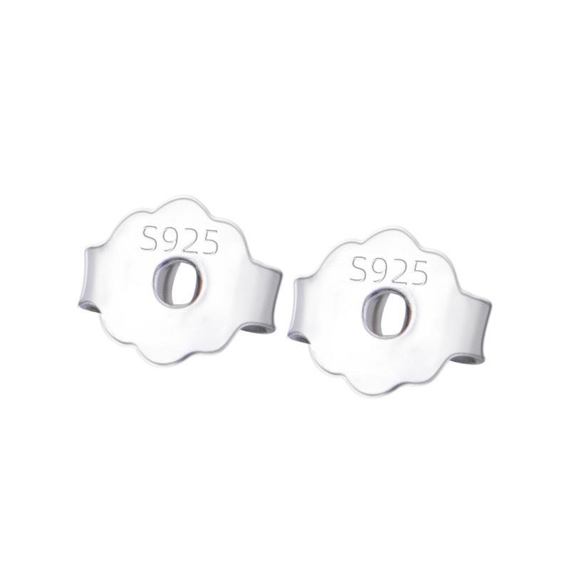 S925 Sterling Silver Ear Studs and Backs - Exquisite Silver Earrings and Hooks Accessories