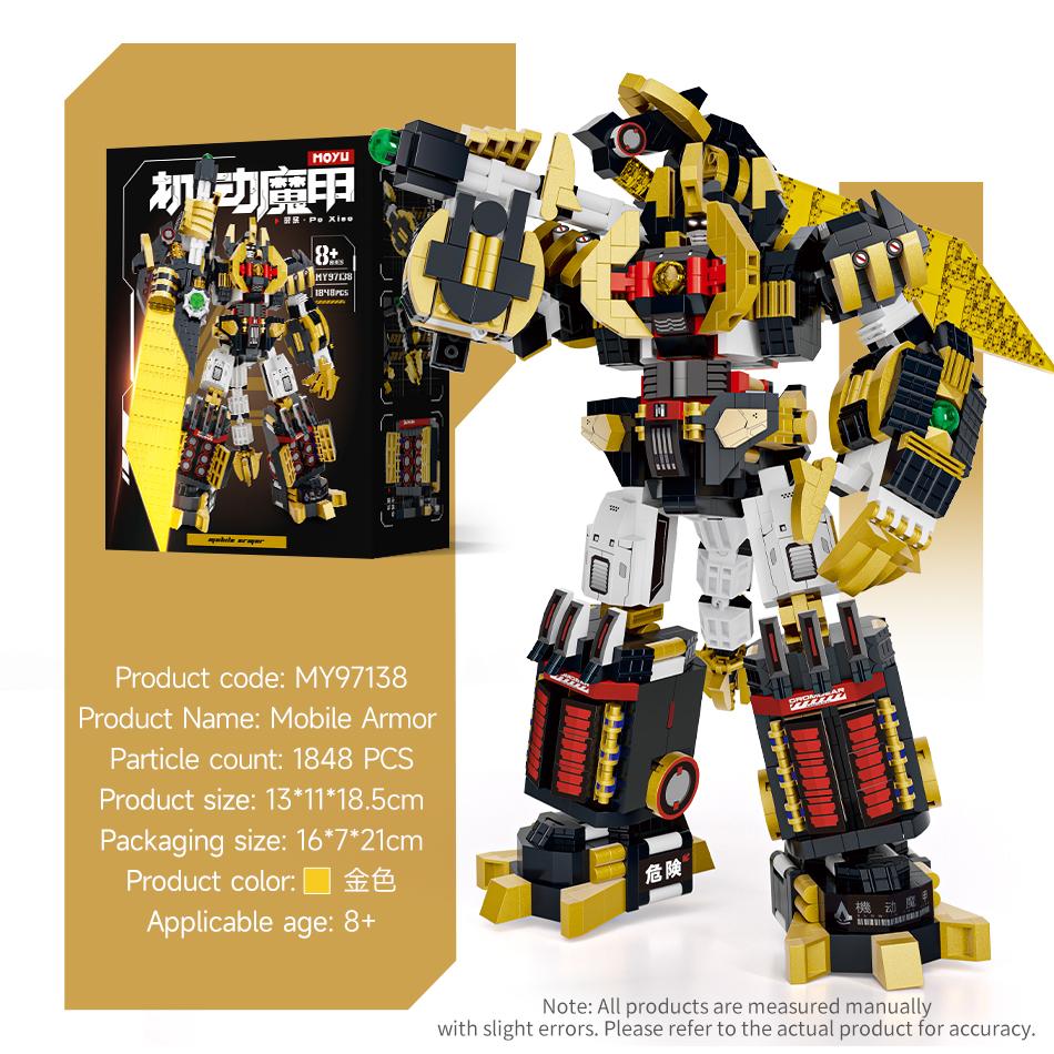 Non-Toxic Cool Mecha Building Blocks Maneuvering Armor Action Figures Assembly Toys Robot Models For Children Gifts